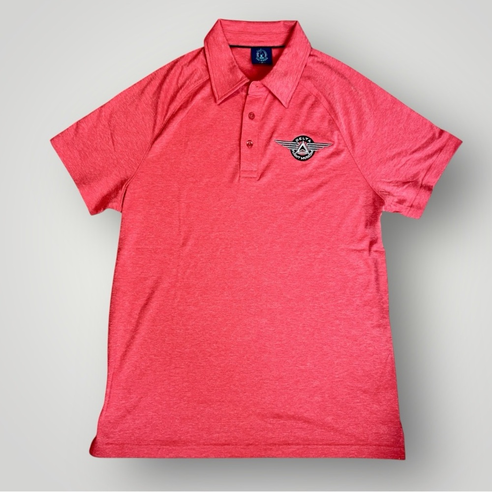 Delta Air Lines Flight Museum Red Polo Men’s Medium New Without Tag Very Soft